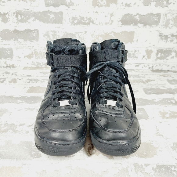 Nike Black AF1 Air Force Lace-Up High Boots K404 - Picture 5 of 10